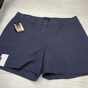 Navy and White Tailored Shorts